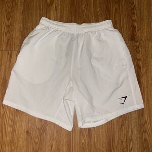 White Gym Shark Men Shorts